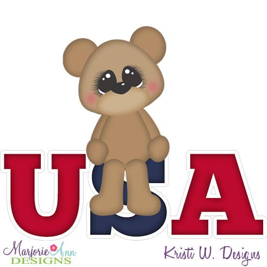 USA Bear SVG Cutting Files + Clipart - Click Image to Close